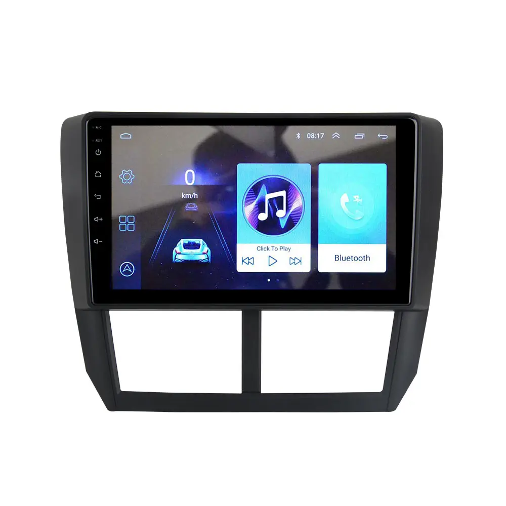 9 "android Auto lettore con la navigazione macchina fotografica d'inversione di retrovisione video radio mirrorring BT Per Subaru Forester 2008- 2012 Unità Principale