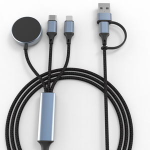 多功能5合1 USB电缆尼龙编织PD 100W快速充电数据线手机平板耳机电脑耐用 - Product Image 1