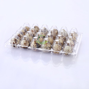 Disposable 24 Holes Quail Egg Carton Packing Tray Suppliers Transparent Plastic Blister Trays For Eggs