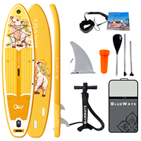 Planche de SUP gonflable créative avec motif de cochon jaune, planche à pagaie professionnelle de 11 pouces en Drop Stitch pour adultes et enfants, logo personnalisé