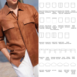 Camicie da <span class=keywords><strong>Uomo</strong></span> Personalizzate OEM in Stile Italiano, Vendita all'Ingrosso, Casual Business, per Feste e Vacanze, in <span class=keywords><strong>Lino</strong></span>/Abbigliamento da Lavoro, Camicie da <span class=keywords><strong>Uomo</strong></span> per Commercio Estero - Product Image 4
