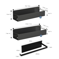 Support de rangement magnétique multifonctionnel en acier inoxydable pour réfrigérateur Punching Spice Side Hanging Wall Kitchen Organizer Sundries