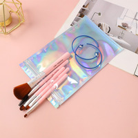 Sacs en plastique laser, pochettes laser refermables, sacs laser holographiques scintillants, sacs auto-adhésifs transparents pour emballage de bijoux et boucles d'oreilles
