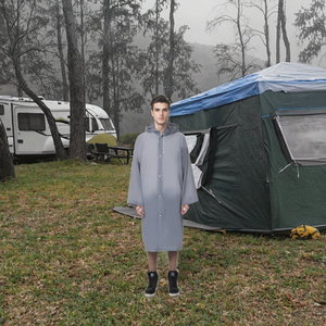 Chubasquero impermeable largo reutilizable de PVC EVA PU PE impreso con logotipo personalizado de alta calidad para poncho para hombres, mujeres y niñas - Product Image 4