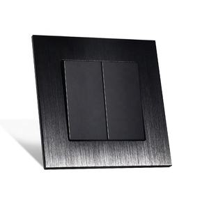 चीन एल्यूमीनियम दीवार लाइट स्विच सॉकेट सोने काले ग्रे सजावटी 2 गिरोह 1 रास्ता 2 तरीके स्विच - Product Image 6