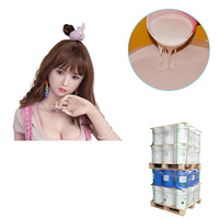 Caoutchouc de silicone liquide RTV2 Platinum Cure, super doux, couleur chair, silicone pour le corps humain, pour la production de poupées sexuelles en silicone