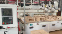 Centre d'usinage CNC à portique 3 axes 2 broches haute vitesse, routeur à bois robuste et de haute précision avec table de travail 1300x2500mm pour