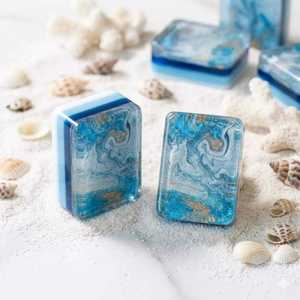 Promotion Été 2026 : Ensemble de Mahjong Américain Sirène Océan Bleu, 160 Pièces, Tuiles en Cristal Portables, 4 Joueurs - Product Image 5