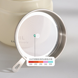 Pot à huile multifonction portable en céramique <span class=keywords><strong>Metka</strong></span> modèle 8366 avec filtre en acier inoxydable 304, capacité de 1500 ml et couvercle - Product Image 4