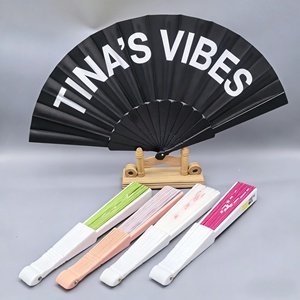 23Cm Cá Nhân Nhựa Tay <span class=keywords><strong>Fan</strong></span> Cho Đám Cưới Và Khuyến Mãi Linh Hoạt Không Thấm Nước Màu Đen Tay <span class=keywords><strong>Fan</strong></span> Nhựa PP Cho Trang Trí - Product Image 1