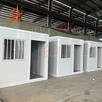 Maison Conteneur Pliante Contemporaine, Habitations Amovibles, Structure Modulaire Extérieure en Panneaux Sandwich d'Acier pour Hôtels, Centres Commerciaux et Autres Utilisations