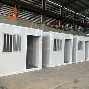 Maison conteneur pliante contemporaine Pack plat Structure extérieure modulaire faite en acier Panneau sandwich en bois Hôtels Centres commerciaux Autre - Product Image 4