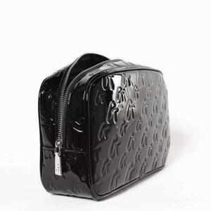 กระเป๋าเครื่องสำอางหนัง PU โลหะสำหรับผู้ชายกระเป๋าเครื่องสำอางลายนูนกระเป๋าเครื่องสำอางความจุขนาดใหญ่แบบพกพาสำหรับเดินทาง - Product Image 5