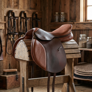 Support de selle anglais en cuir occidental de haute qualité pour chevaux - Écologique, confortable, couleur et taille personnalisables - Cosmico Ventures - Product Image 2