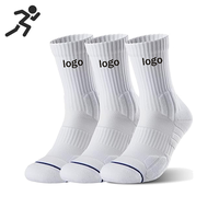 Chaussettes de course à compression athlétique en nylon de qualité supérieure Chaussettes de sport en nylon rembourrées
