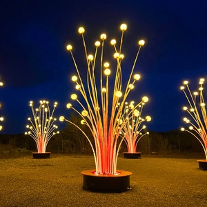 Escultura Luminosa LED de Luciérnaga de Vainilla para Exteriores, Personalizada, de Acero y Acrílico, Decoración de Jardín, Iluminación - Product Image 1