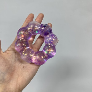 Bracelets anti-stress en forme de fleur, colorés et scintillants en TPE, jouets pour enfants unisexes de 5 à 7 ans - Product Image 5