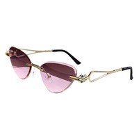 Nouvelles Lunettes de Soleil Cœur 2026 Protection UV400 Effet Naturel Tendance Unique Inspirées des Célébrités en Ligne Métal Transfrontalier