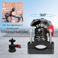Support de caméra universel en alliage d'aluminium pour guidon de vélo et moto, nouveau design personnalisé, 1/4"-20 3/8"-16