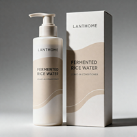 Après-shampoing sans rinçage à l'eau de riz fermentée, soyeux et lisse, démêlant et protecteur thermique, pour usage quotidien, personnalisable en gros avec logo
