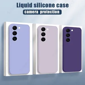 Per Samsung Galaxy S23 S22 S21 Ultra S20 FE A53 A52 A54 5G custodia morbida in Silicone liquido per Samsung S22 Plus S21 S23 FE Cover del telefono - Product Image 1