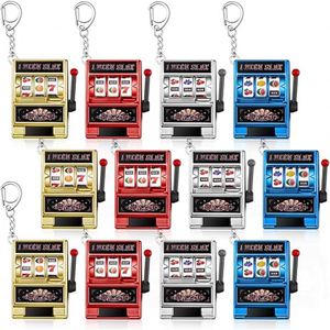 Porte-clés Mini Machine à Sous Casino Lucky Slot Charm en Argent, Pendentifs Breloques Jackpot Porte-Bonheur, Cadeaux Nouveauté Gaming pour les Amateurs de Casino - Product Image 1