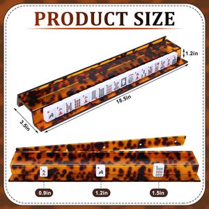 Premium Custom Clear Acrylic Modern Mahjong <b>Rack</b> 4-Piece Set with Pushers Eco-Friendly & Durable - Product Image 4