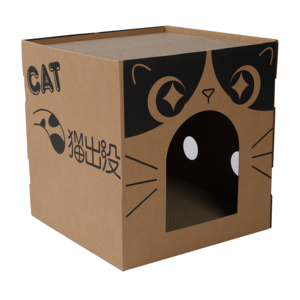 Cuccia per Gatti a 2 Livelli in Cartone Ondulato, Vendita Diretta dalla Fabbrica, Area Attività Ampia Personalizzabile, con Bordo Antigraffio a Copertura Totale - Product Image 5