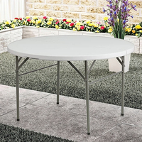 Table de pique-nique pliante en bois moderne de haute qualité, table à manger d'extérieur, forme ronde, hauteur réglable, capacité de 2 à 4 places