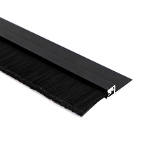 Brosse à bande en alliage d'aluminium à poils en nylon noir, diamètre 1/2 po et longueur des poils 10 mm, outil de nettoyage personnalisable OEM