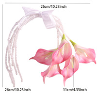 Bouquet de mariée moderne en fleurs artificielles Calla Lily Pearl, nouvelle arrivée pour les fêtes, les expositions commerciales, la photographie et la décoration