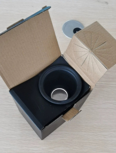 Taza en forma de montaña con mango de madera, taza de té de cerámica de regalo con infusor, color negro - Product Image 6