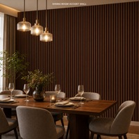 Panneaux muraux en WPC modernes pour l'intérieur et l'extérieur, revêtement en bois composite plastique pour la décoration de villas, hôtels et bureaux