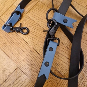 Ensemble <span class=keywords><strong>Harnais</strong></span> <span class=keywords><strong>Chien</strong></span>, Laisse et Collier en Caoutchouc Durable Imprimé d'Usine en Sangle Bio PVC Silicone Imperméable - Product Image 5