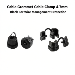 Cable Grommet Cable <b>Clamp</b> 4.7mm Black For Wire Management Protection - Product Image 3
