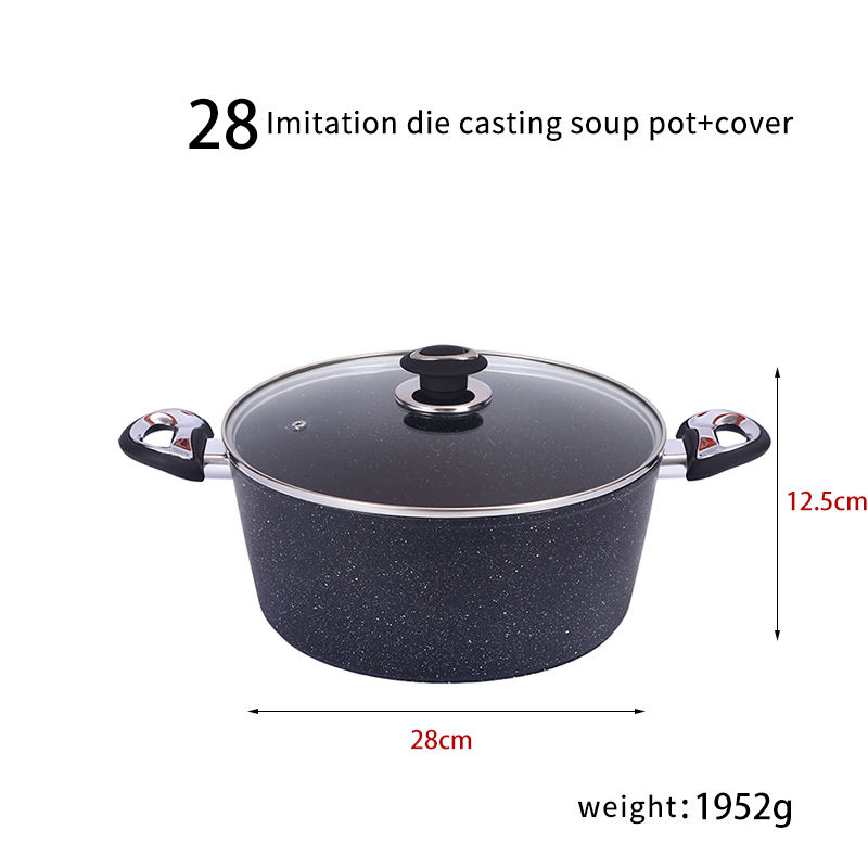 28 Casserole double oreille + couvercle