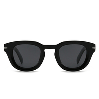 Finewell 2404 mode marque de luxe concepteur métal haute qualité nuances Logo personnalisé acétate rond lunettes de soleil polarisées femmes hommes