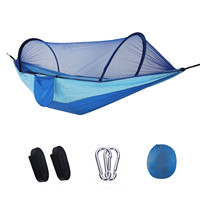 Hamac double pour l'extérieur avec moustiquaire et protection solaire, tissu en nylon 210T, toutes saisons, capacité de 200 kg, pour le camping, la randonnée