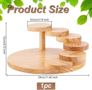 Factory Direct Stepped Sushi <b>Rack</b> Spiral Woodenwooden Towel <b>Rack</b> Stand Wooden <b>Rack</b> Stand Spiral Cake <b>Saddle</b> Stand Wood - Product Image 2