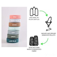 Cinta Elástica Multicolor Ecológica de Poliéster y Nailon, Cinta de Alta Elasticidad para Equipaje, Yoga y Polos