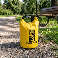 Sac à dos étanche en PVC à fermeture roll-top pour accessoires de surf professionnels, paddle board et équipement de sports nautiques