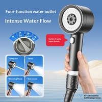 Pommeau de douche en plastique haute pression, jet de pluie super puissant, design de luxe léger, avec noyau de valve en céramique pour usage domestique