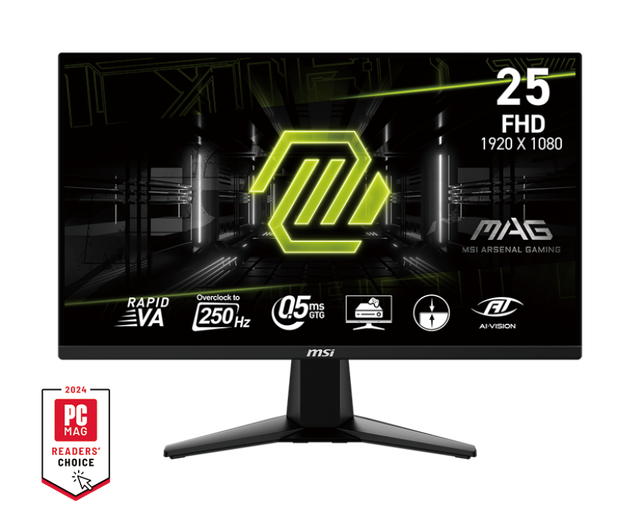 MSI MAG 255XFV 25 Inch Flat Monitor With 1920 X 1080 (FHD) Panel Resolution 100% of SRGB 250Hz Refresh Rate Desktop Monitor