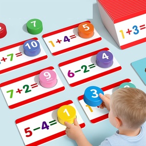 Trẻ em giáo dục sớm xây dựng khối đồ chơi kỹ thuật số số học Thẻ Câu đố cho học tập cộng trừ đồ chơi logic - Product Image 3