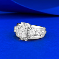 Nouvelle bague de luxe 2026 en argent sterling 925, style vintage, sertie de pierres, ovale, taille œuf de pigeon, 1 carat