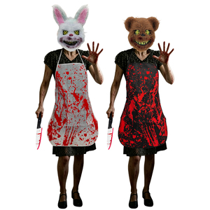 Masque d'horreur animalier effrayant pour Halloween, accessoire <span class=keywords><strong>de</strong></span> fête, accessoire <span class=keywords><strong>de</strong></span> farce, accessoire <span class=keywords><strong>de</strong></span> mascarade, personnalisable - Product Image 1