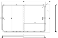 Fenêtre coulissante en verre pour voitures, 1 pièce, Double, pour Van, passager, lumière
