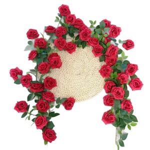 Mur de fleurs artificielles en roses, décoration de mariage, bouquet en soie, cascade de fleurs suspendues pour événements de mariage - Product Image 5