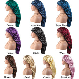 <span class=keywords><strong>Bonnet</strong></span> de nuit en <span class=keywords><strong>satin</strong></span> de soie pour tresses, dreadlocks et <span class=keywords><strong>cheveux</strong></span> bouclés, pour femmes et hommes, noir, soin des <span class=keywords><strong>cheveux</strong></span> crépus, sauna capillaire - Product Image 5