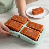 Bac à glaçons en silicone de qualité alimentaire, moule à cubes de soupe, boîte de conservation pour congélateur